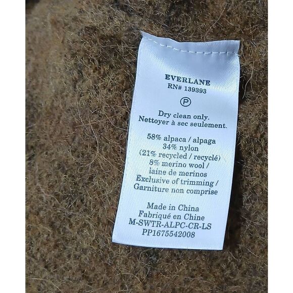 Everlane womens medium alpaca rust mustard yellow sweater super soft - Picture 7 of 8